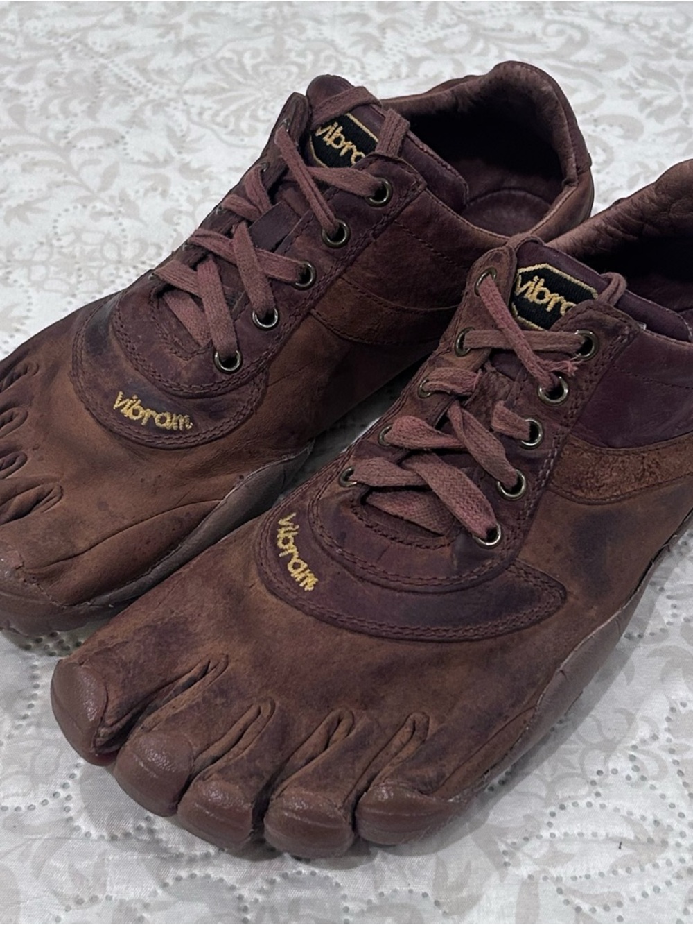 Vibram FiveFingers TREK LS Barefoot Shoes M5071 Brown Leather EU 41 US 8.5-9